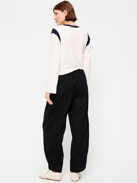 Image number 3 showing, Mid-Rise Pull-On Utility Pants