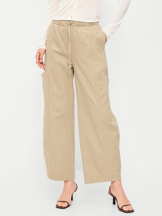 L'image numéro 2 présente Jean utilitaire à taille mi-basse élastique