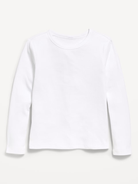 Softest Long-Sleeve Ribbed T-Shirt for Girls