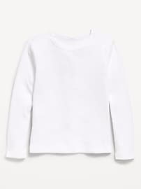 Image number 1 showing, Softest Long-Sleeve Ribbed T-Shirt for Girls