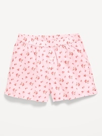 Image number 1 showing, Printed Poplin Boxer Shorts for Girls