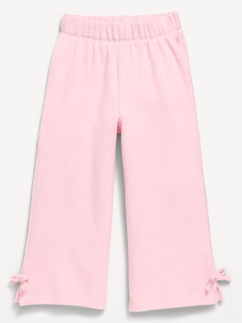 PANTALON CÔTELÉ DOUILLET À JAMBE LARGE POUR TOUTE-PETITE