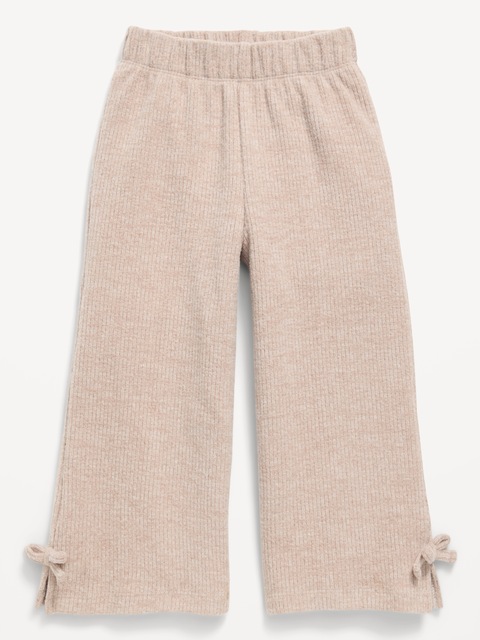 PANTALON CÔTELÉ DOUILLET À JAMBE LARGE POUR TOUTE-PETITE