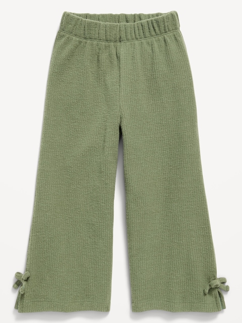 PANTALON CÔTELÉ DOUILLET À JAMBE LARGE POUR TOUTE-PETITE