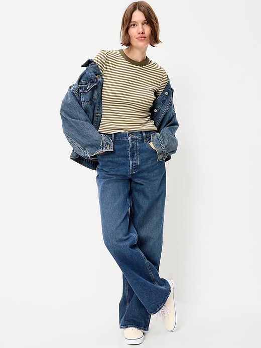Image number 3 showing, Snug Crew-Neck Ribbed T-Shirt