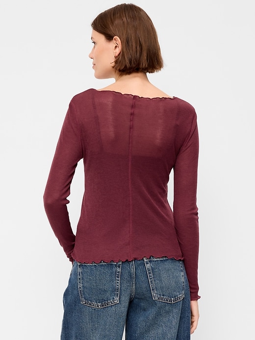 Image number 2 showing, Lettuce-Edge Tissue T-Shirt