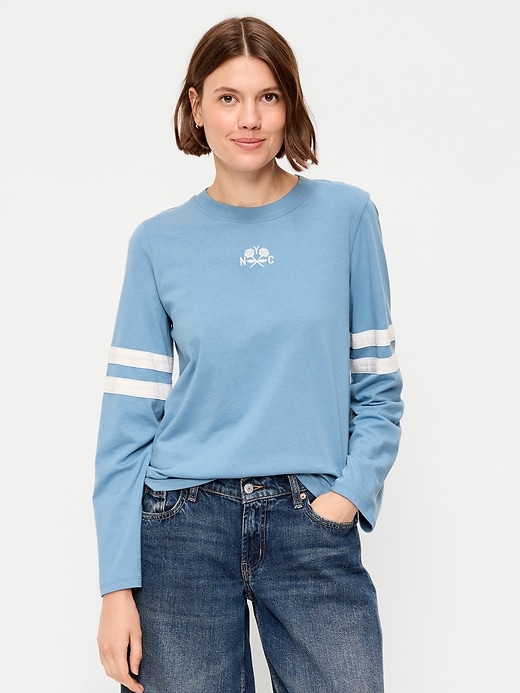 L'image numéro 1 présente T-shirt passe-partout à imprimé à manches longues