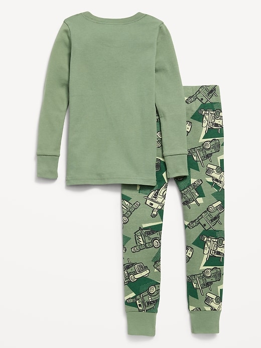 Image number 2 showing, Unisex Snug-Fit Printed Pajama Set for Toddler & Baby