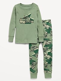 Image number 1 showing, Unisex Snug-Fit Printed Pajama Set for Toddler & Baby