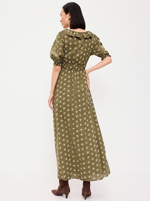 Image number 2 showing, Ruffle-Collar Boho Maxi Dress