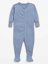 Image number 1 showing, 2-Way-Zip Sleep & Play Footed One-Piece for Baby