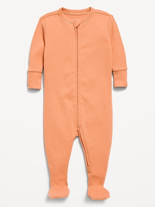 Image number 1 showing, 2-Way-Zip Sleep & Play Footed One-Piece for Baby
