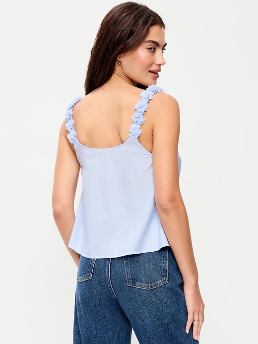 Image number 2 showing, Rosette-Strap Tank Top