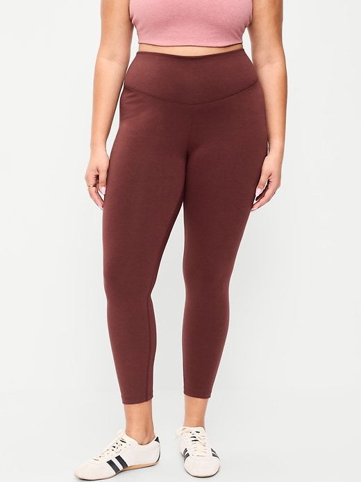 L'image numéro 6 présente Legging en coton à taille haute longueur 7/8 PowerChill