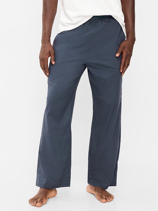 L'image numéro 1 présente Pantalon de pyjama en popeline à taille élastique.