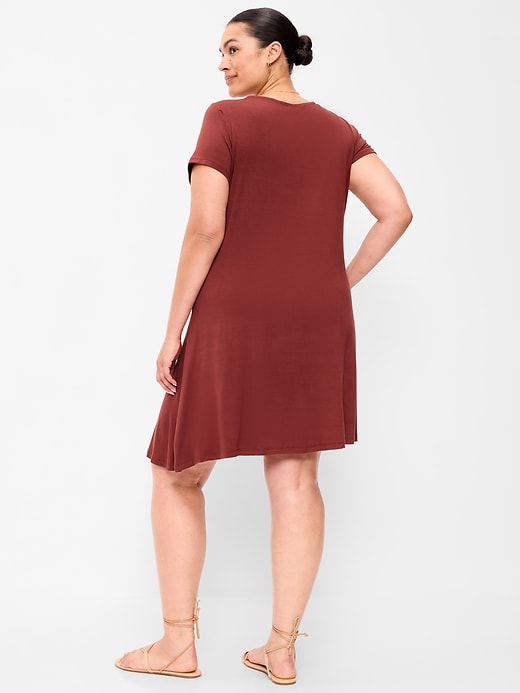 Image number 9 showing, Short-Sleeve Mini Swing Dress