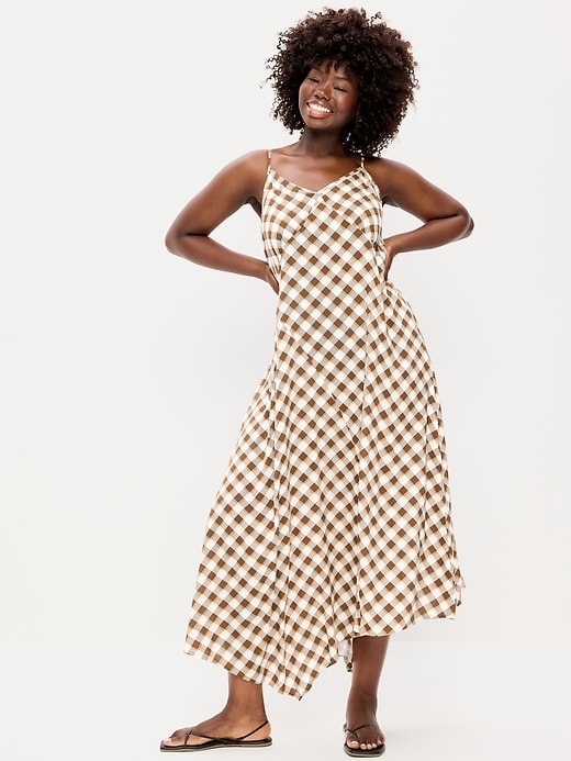 Image number 7 showing, Fit & Flare Tie-Back Asymmetrical Midi Dress