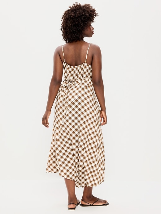 Image number 8 showing, Fit & Flare Tie-Back Asymmetrical Midi Dress