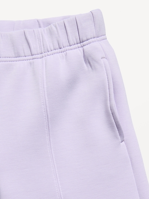 L'image numéro 3 présente Pantalon en molleton raffiné à jambe large et à taille haute pour fille