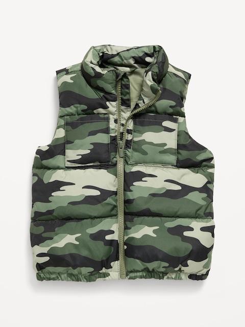 Water-Resistant Puffer Vest for Toddler Boys