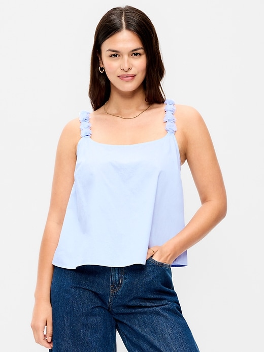 Image number 5 showing, Rosette-Strap Tank Top