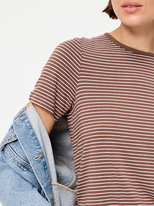 L'image numéro 3 présente T-shirt ras du cou luxueux