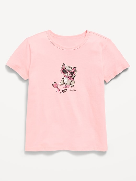Image number 1 showing, Short-Sleeve Graphic T-Shirt for Girls
