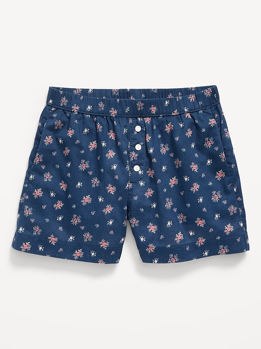 Image number 1 showing, Printed Poplin Boxer Shorts for Girls