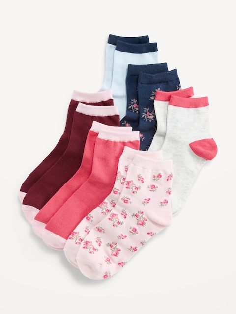 Quarter-Crew Socks 6-Pack for Girls