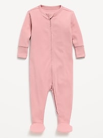 Image number 1 showing, 2-Way-Zip Sleep & Play Footed One-Piece for Baby