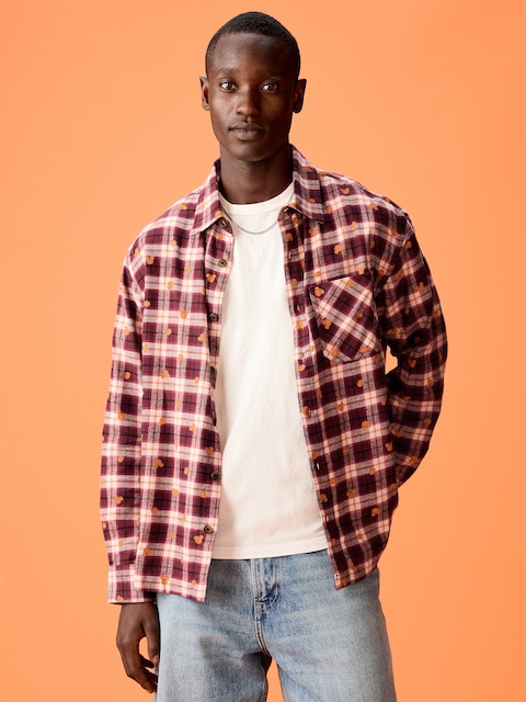 Old Navy x Disney Mickey Mouse Flannel Shirt for Adults