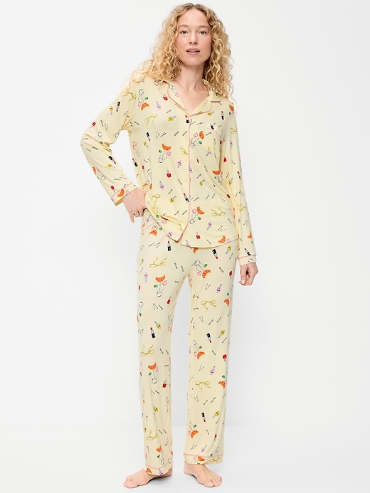 Image number 1 showing, Sunday Sleep Knit Jersey Pant Set