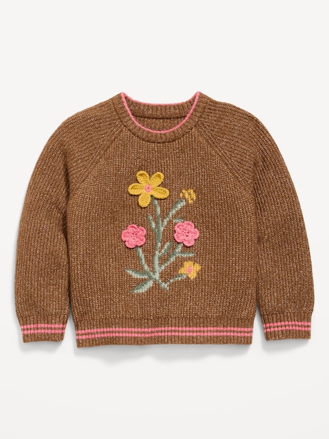 SoSoft Long-Sleeve Graphic Sweater for Toddler Girls