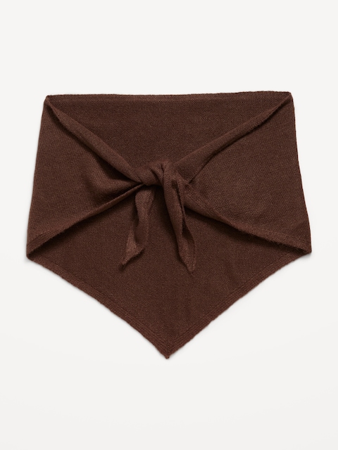 Oversized Rib-Knit Triangle Scarf