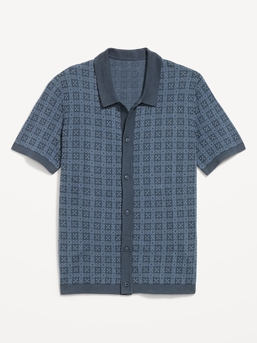 Image number 1 showing, Short-Sleeve Sweater Shirt