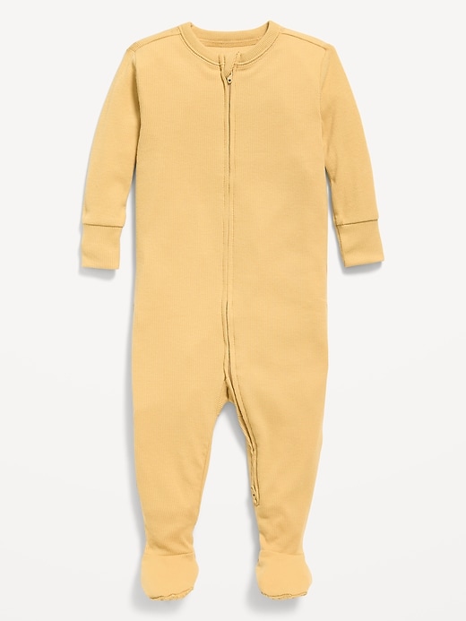 Image number 1 showing, 2-Way-Zip Sleep & Play Footed One-Piece for Baby