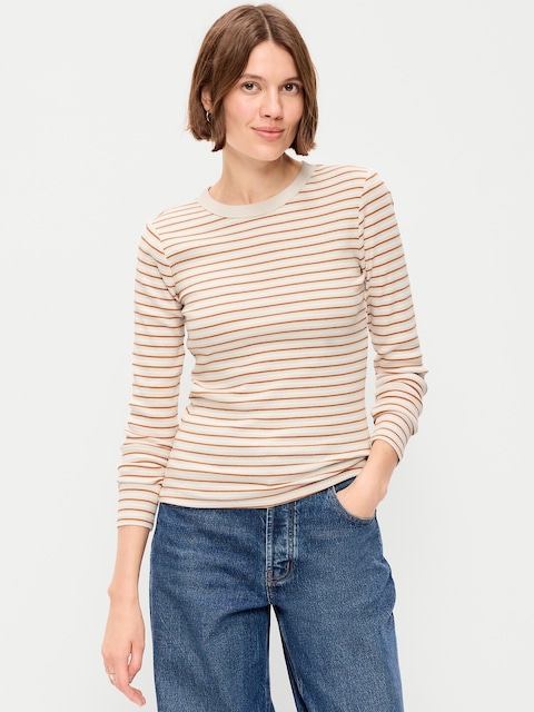 Snug Crew-Neck Long Sleeve T-Shirt