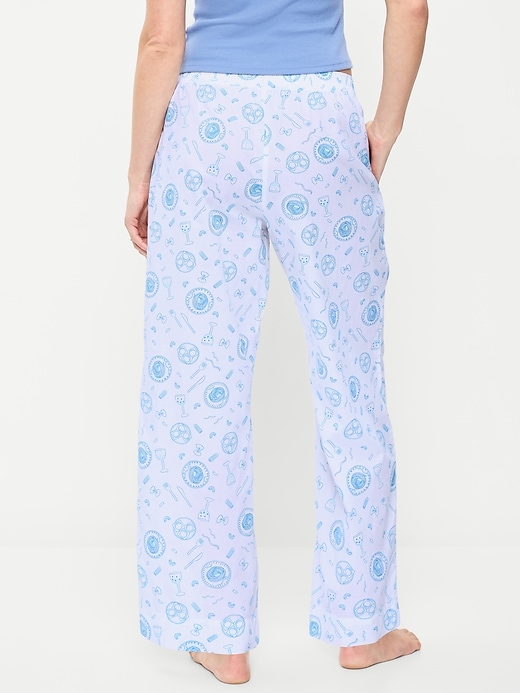 L'image numéro 2 présente Pantalon de pyjama à taille haute en popeline