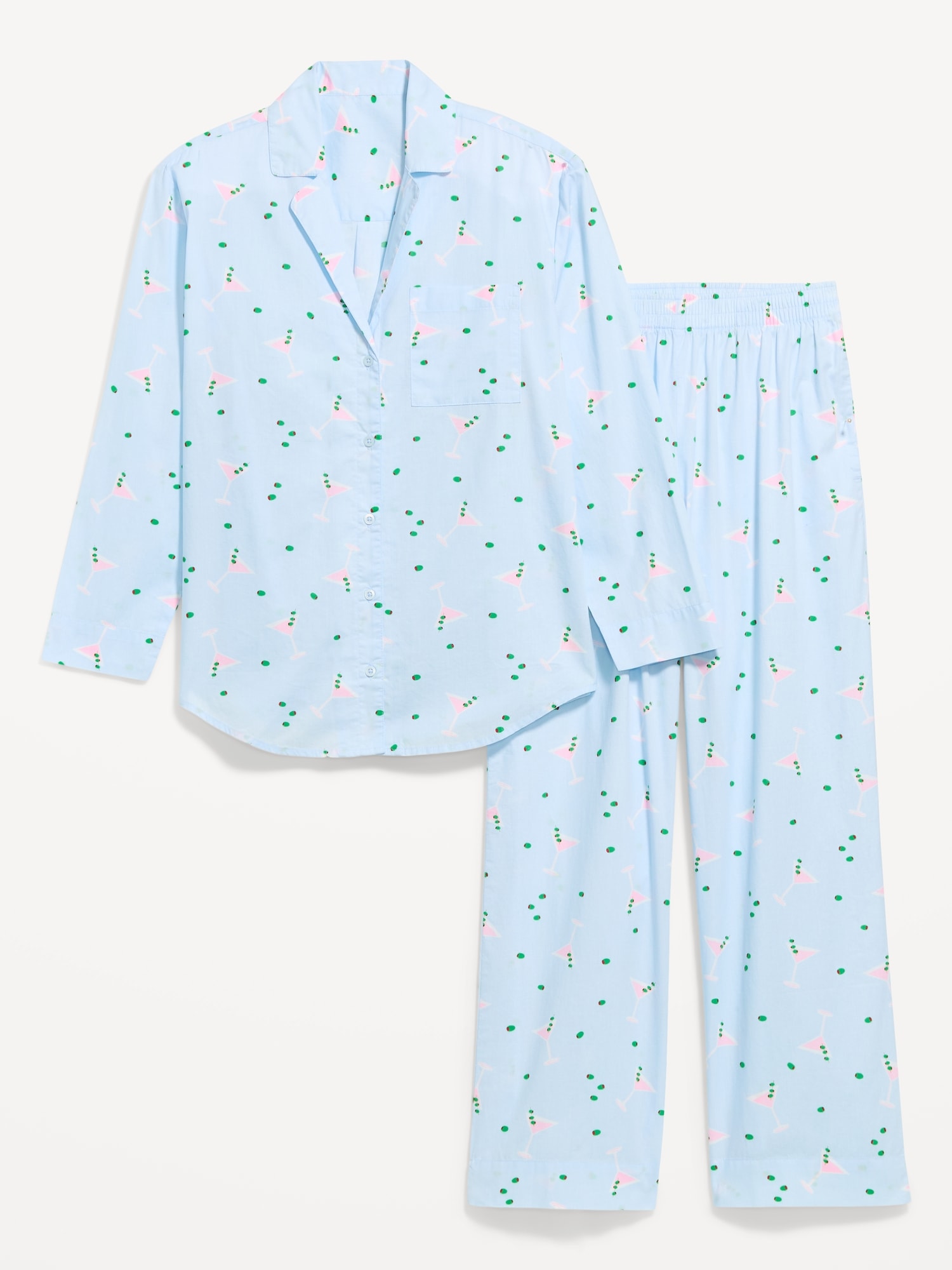 Poplin Pajama Pant Set