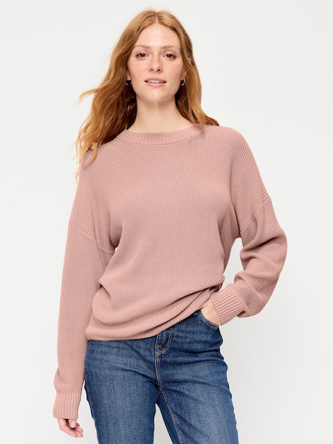 Seaside Cotton Shaker Oversized Tunic Sweater