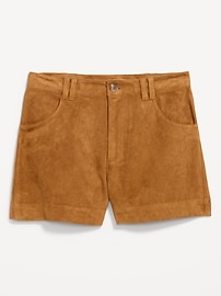 Image number 1 showing, High-Waisted Faux-Suede Shorts