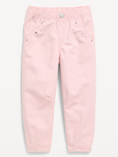 JEAN À JAMBE BARIL ET À TAILLE ÉLASTIQUE POUR TOUTE-PETITE