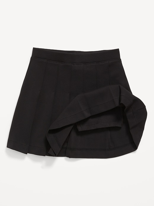 L'image numéro 2 présente Jupe-short à plis d’uniforme scolaire en tricot point de Rome pour fille