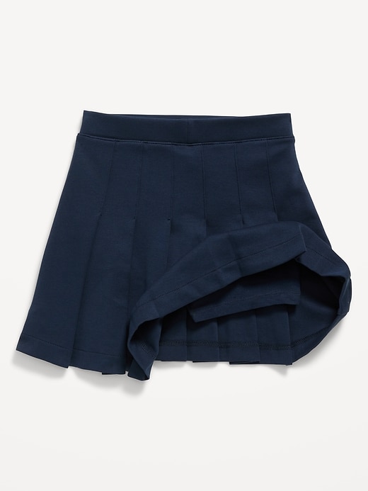 L'image numéro 2 présente Jupe-short à plis d’uniforme scolaire en tricot point de Rome pour fille