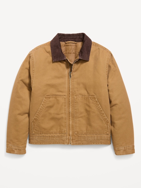 Loose Canvas Barn Jacket for Boys