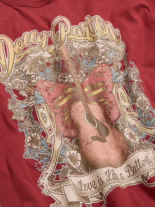 L'image numéro 4 présente T-shirt long surdimensionné à imprimé Dolly Parton™
