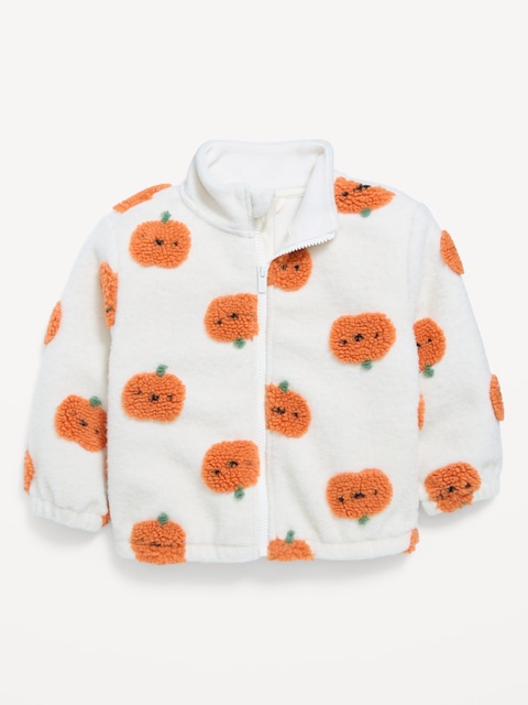 Printed Sherpa Full-Zip Jacket for Toddler Girls