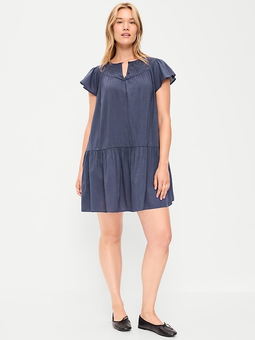 Image number 6 showing, Flutter-Sleeve Mini Swing Dress