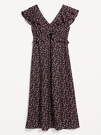 Image number 2 showing, Flutter-Sleeve Crepe Maxi Dress