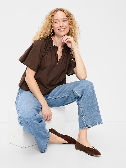 Image number 3 showing, Loose Short-Sleeve Top